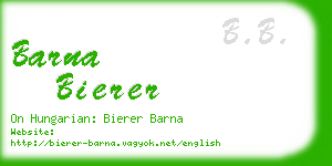 barna bierer business card